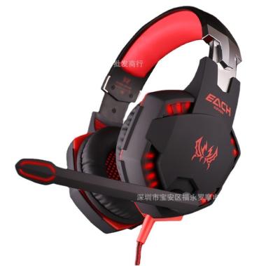 China Noise Canceling Stylish Gaming Headset Cable Noise Canceling Over Ear MIC LED Light Bass Stereo Surround Sound Gamer Gaming Headset for sale