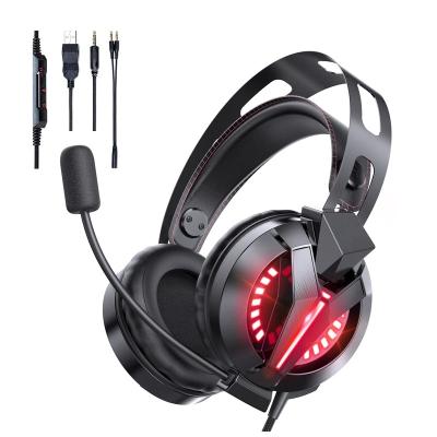 China Noise Canceling Sports Cable Gaming Headset Soft Memory Soft Earmuffs Noise Cancel Gaming Headphones For Mac PS5 Xbox for sale