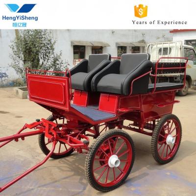 China Wedding 4 Wheel Marathon Horse Cart / Horse Carriage Pouty Wheels For Sale for sale