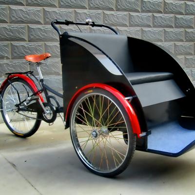 China Outdoor Popular Pedal Adult Tricycle / Traditional Rickshaw For Passengers for sale