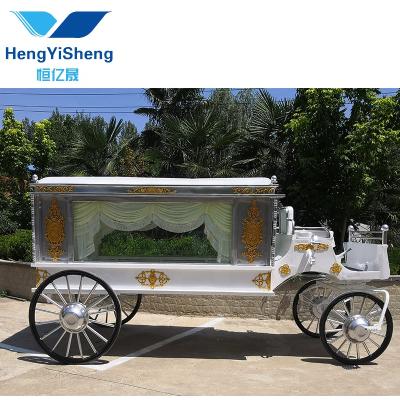 China Funeral Modern Horsedrawn Yew/Electric Buggy White Horse Drawn Funeral Yew From Horse Yew Manufacturer For Sale for sale