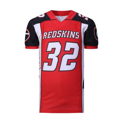 China Breathable Customize Sublimated Quilted Embroidery Rugby Sports Clothes American Football Shirt for sale