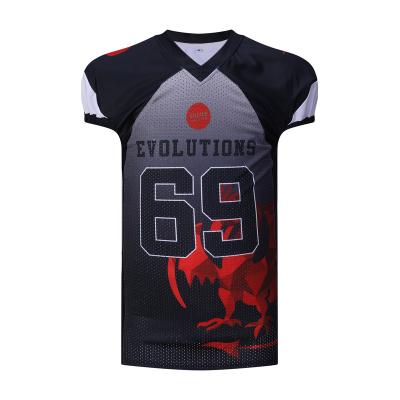 China Breathable Rep Team Game American Youth Football Uniforms Jersey Design for sale