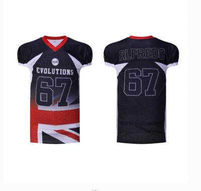 China Top Quality Selling American Football Jersey Hot Full Sublimation Print American Football Jersey Antibacterial Custom Name Number for sale