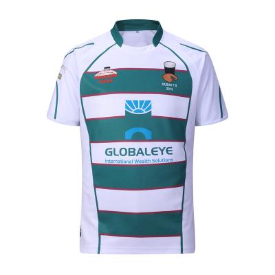 China Wholesale Price Antibacterial Good Quality OEM ODM Digital Printing Striped Rugby Jersey Rugby Wear for sale