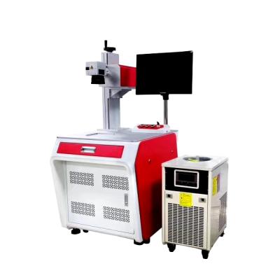 China Water cooled UV crystal and precision laser marking machine glass engrave fiber printer for glastic for sale