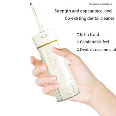 China Hotel Desgin Water Flosser 2021 New Portable Oral Wireless Irrigator Teeth Remover Water Most Powerful With 5 Modes 6 USB Tips for sale