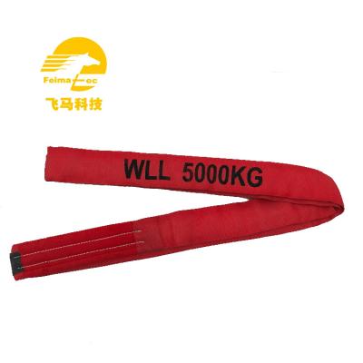 China Smallest and Lightest Lifting Sling Factory Professional Polyester High Tensile Sling Cover Endless Round Protector for Sale for sale