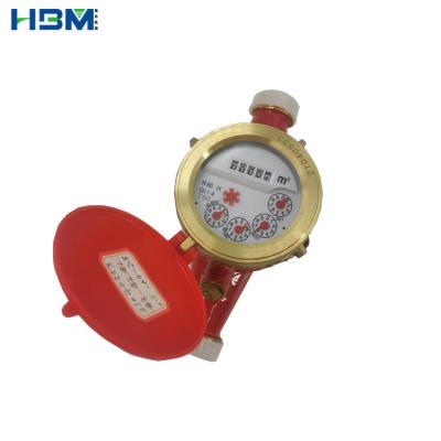 China Long Working Life Hot Water Meter About DN20mm Multi Spray Water Meter Brass Body for sale