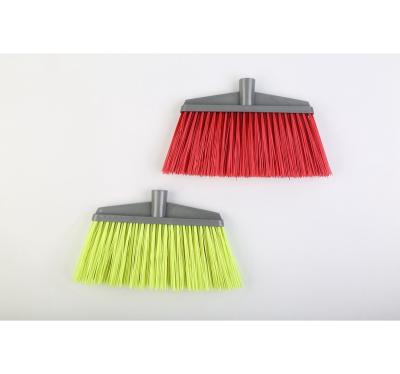 China Daily necessities wholesale soft broom red yellow kitchen classic cleaning plastic broom for sale