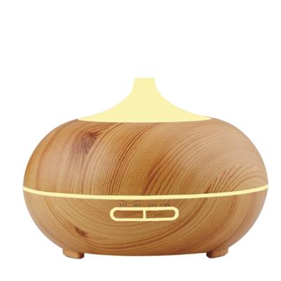 China New Commercial Acceptable Essential Oil Aroma Diffuser Humidifier 300ml Ultrasonic Wood Grain Aroma Diffuser for sale