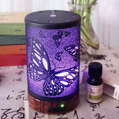 China Commercial Butterfly Ultrasonic Humidifier 100ML Night Light Lamp Aromatherapy Essential Oil Diffuser for sale