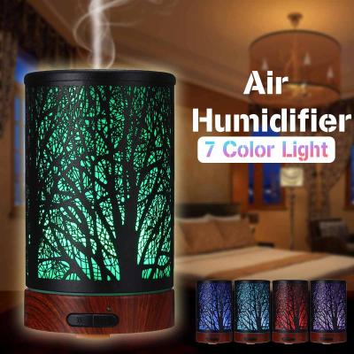 China 2019 New Arrival Tree Shade Model Iron Lamp Difusor Aroma Aromatherapy Humidificador Mist Maker LED Desktop Desktop for sale