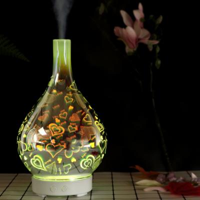 China 100ml 3D Outdoor Glass Diffuser Essential Oil Diffusor Aroma Air Humidifier Aromatherapy Fragrance Diffuser for sale