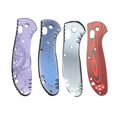 China Outdoor Gear Climbing Group of Ten Micarta Custom Aluminum Titanium Metal Knife Griptilian Ladders Camping For Benchmade for sale