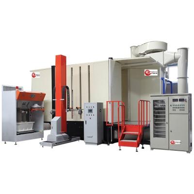 China Automatic Powder Recovery System Powder Coating Machinery Powder Coating Two Stage Spray Booth for sale