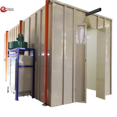 China Powder coat whole walk in electrostatic powder spray booth for sale