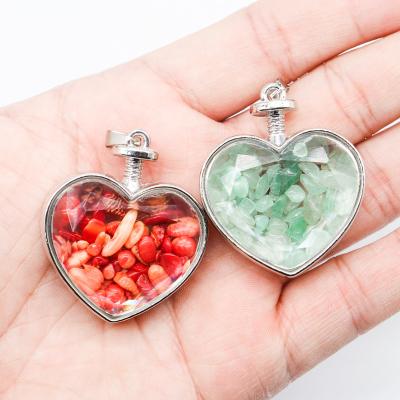 China Europe Crystal Gemstone Tumble Heart Pendant Natural Polished Good Quality For Sale for sale