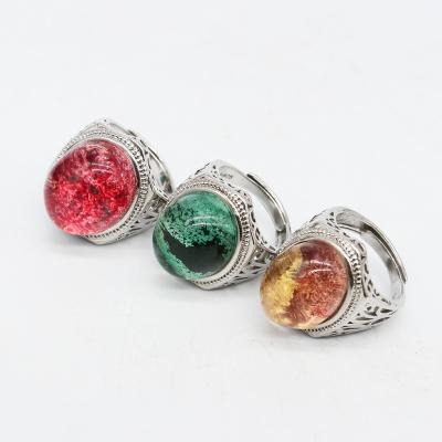 China Wholesale Europe Spiritual Polished Crafts Folk Crystals Garden Colored Quartz Ring For Wedding Gift for sale