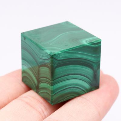 China High Quality Healthy Healing Cube Stripe Malachite Europe Nature Wedding Gift For Girl for sale