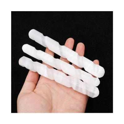 China Europe Hot Selling Selenite Swirl Magic Wand Healing Tool Products Natural Point for sale