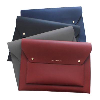 China Stylish PU Envelope Briefcase Case For Laptop Durable Quality Custom Design Waterproof Leather Laptop Sleeve for sale