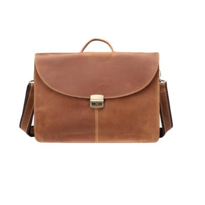 China Waterproof Design Business Laptop Computer Handbag Coffee Men Bag Soft Sided Leather Briefcase for sale