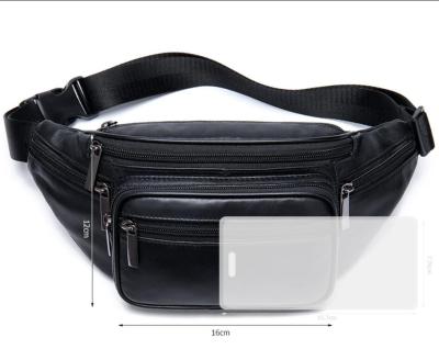 China Custom Leather Pouch Bum Waist Bag Fashion Casual Fanny Pack For Man Mens Hip Belt Daily Life Designer for sale