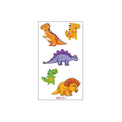 China Trend Temporary High Quality Yellow Dinosaur Fashion Small Size Temporary Tatttoo Sticker For Kids for sale