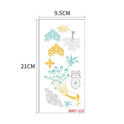 China Temporary Waterproof Cosmetic Grade Metallic Tattoo Sticker for sale