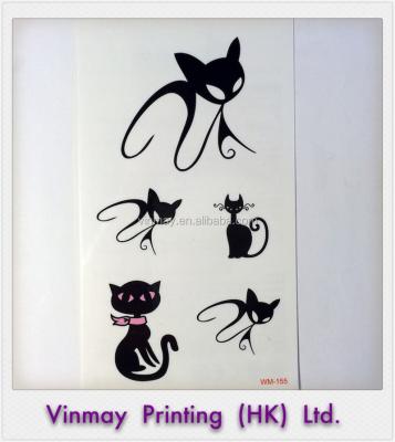 China Temporary Lovely Fashionable Traditional Cats Temporary Tattoo Sticker for sale