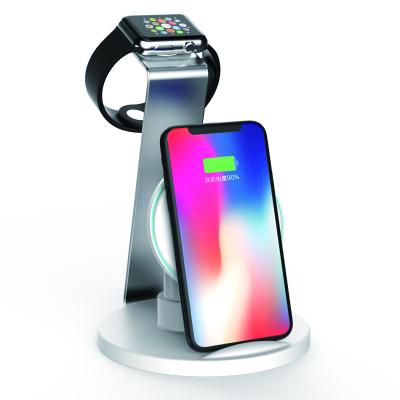 China Fast Wireless Dock Station Stand Holder Charging Smart Watch Phone Charger Wireless Station for sale