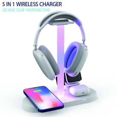 China Smart Watch 2022 NEW MAGIC COLOR LED Wireless Charger EARPHONE HOLD LIGHTWEIGHT Wireless Charger AND EARPHONE HOLDER for sale