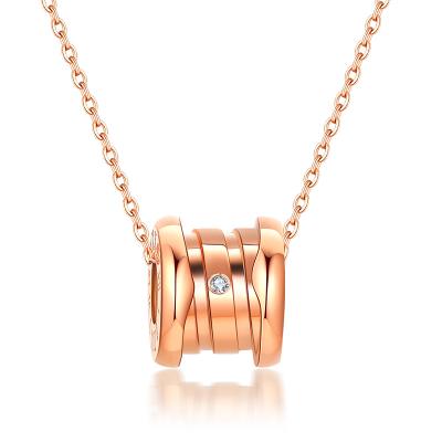 China Xuan Man Fashion Jewelry Gold Plating Ring Circle Romantic Environmental Copper Necklace For Women for sale