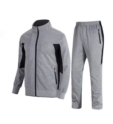 China Breathable Men Plus Size Big And Tall Tracksuits Sports Sweat Pants Zipper Pockets Sporting Suits Full Zipper Jackets for sale