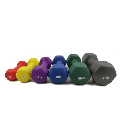 China Dumbbell Balance Of Colorful Coated Neoprene Dumbbell Set Individual Kgs With Rack for sale