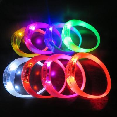 China Abs+pc Sound Music Activated Wristbands Flashing Light Up Wristband Activated For Party for sale