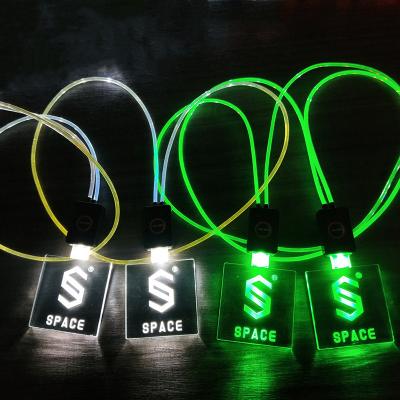 China Festival LED Lanyard Badge Necklace Lanyards LED Flashing Glowing Flashing Lights for sale