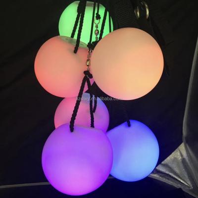 China Fashionable Toy DLWY Love LED POI Ball Outdoor Activities Soft Dancing Light Up POI Ball Manufacturer China for sale