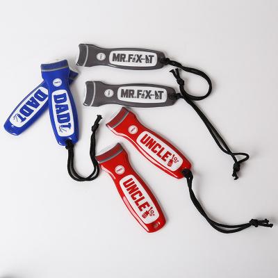 China Plastic Creative Gift Logo Customized PVC Tension Hand-pressing Light Key Chain Flashlight Led Flash Lamp Key Chain Pendant for sale