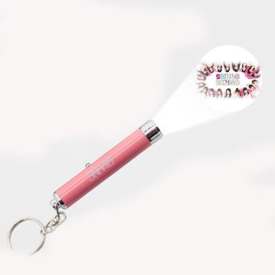 China Metal Customized Projection Key Chain, Projection Model Mini Flashlight And Customized Flashlight for sale