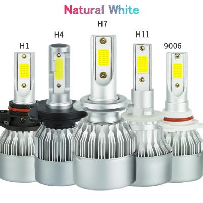 China Hot selling COB chip h8 h9 h1 aluminum bombilla led auto led vehiculo headlight C6 bulbs for vehicle for sale