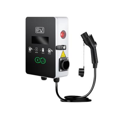 China Manufacturers use level1 level2 wall box 11kw 22kw wall ev fast charger type 1 ev charger car smart outdoor ev station home outdoor for sale