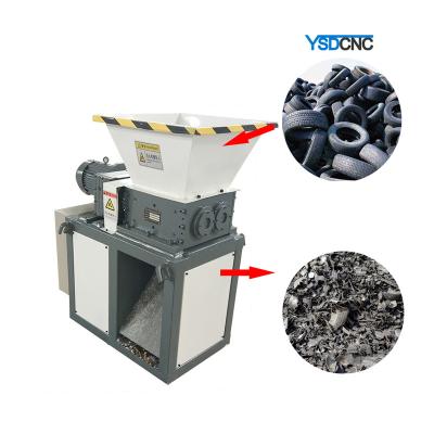 China Hot Selling Mini Metal Shredder Small Metal Double Shaft Hotels Plastic Shredding Machine With PLC for sale