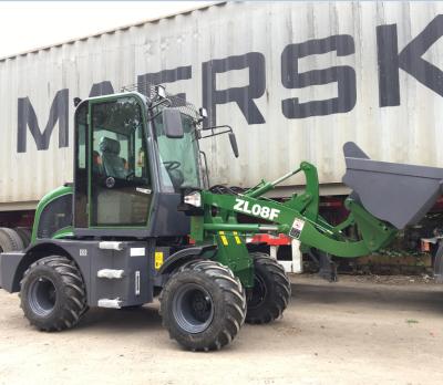 China TUV CE Certificate 4 Deluxe Front Wheel Drive 0.8T Mini Farm Wheel Loader With Quick Coupler for sale