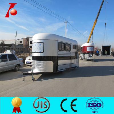 China Chinese two horse trailer for sale,2 horse angle load trailer manufacturer for sale