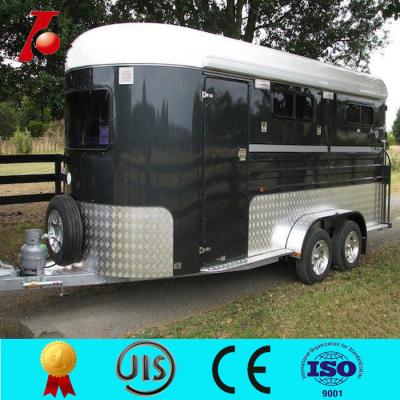 China Chinese 3 horse floats,aluminum box trailer for sale