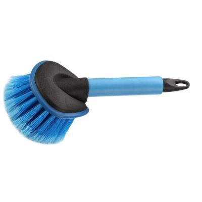 China Auto Cars Wholesale Tire Short Soft Rim Scrub Brush Auto ZF3007 Handle Bristle Car Wash Brush Wheel Tire Cleaner Brush for sale