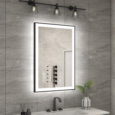 China Wall Mounted Luminous Smart Led Modern Home Lighting Decorative Bathroom Mirror Bath Mirror for sale