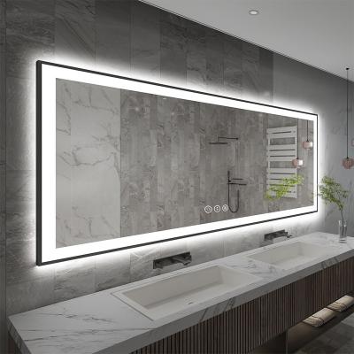 China Light Contemporary Wall Mounted Dimming Large Anti-Corrosion LED Bathroom Mirror Anti-Corrosion For Home And Hotel for sale